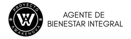 Logo del Proyecto Awakenova con la frase Agente de Bienestar Integral.